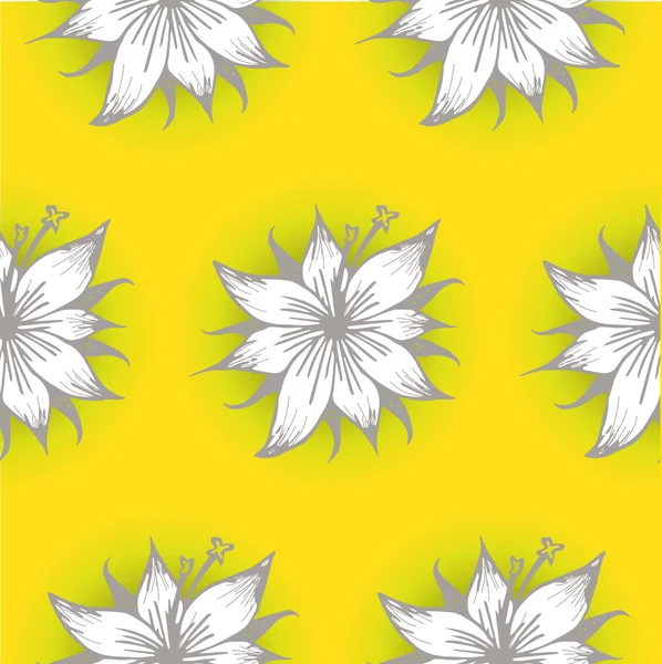 Lily flowers seamless pattern — Stock Vector