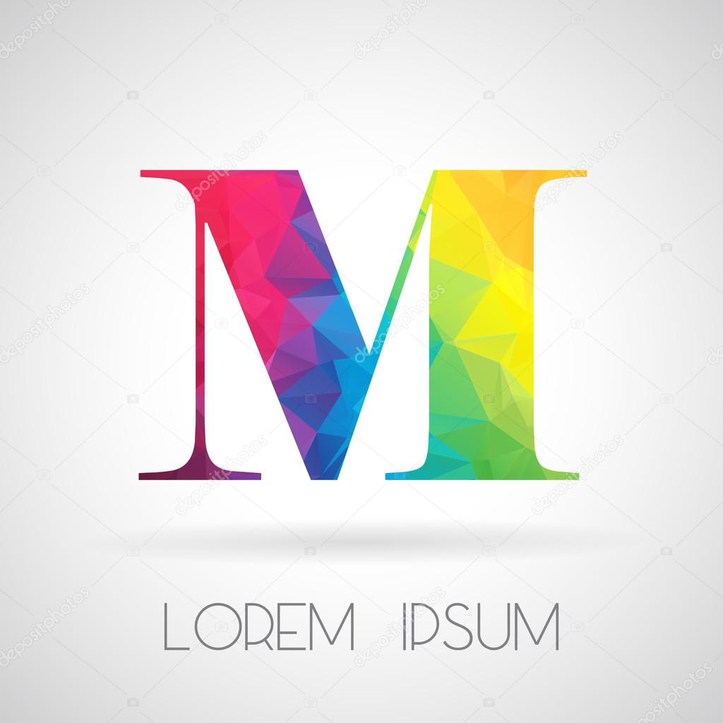 Abstract Polygonal M Letter