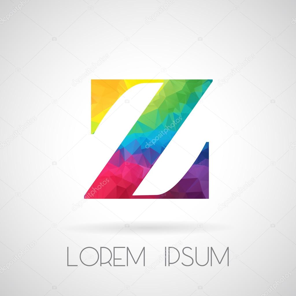 Logo Abstract Polygonal Z Letter