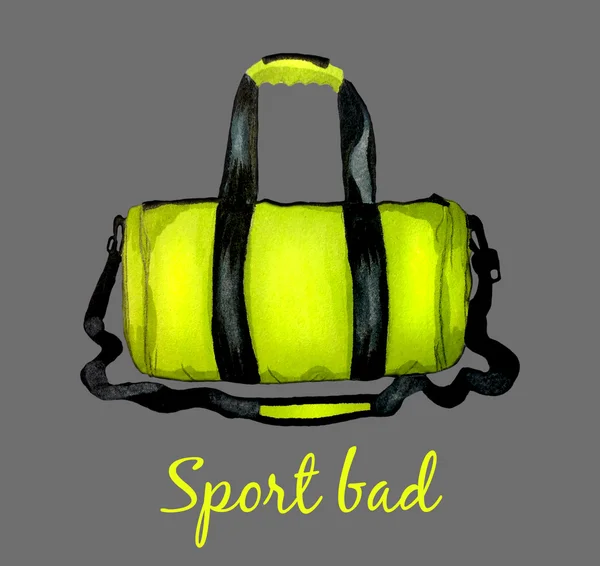 Jasny zielony torba sportowa fitness. — Zdjęcie stockowe