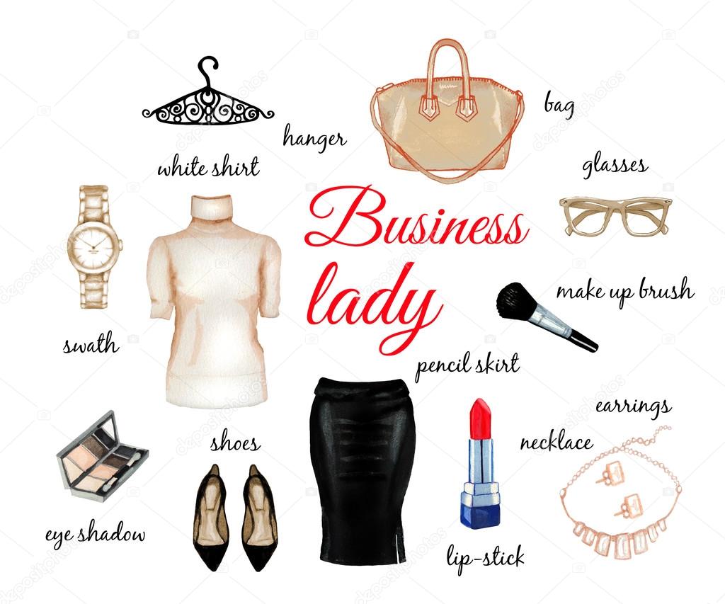 Business lady beige elegant set