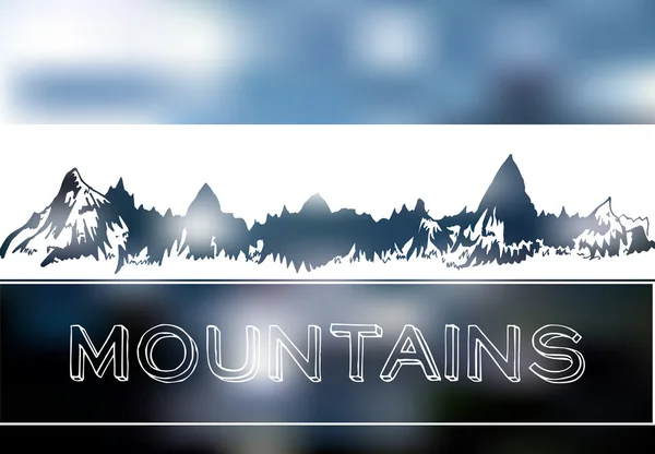 A hegyek életlenítés semleges háttér — Stock Vector
