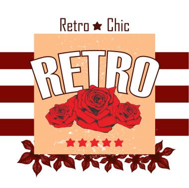Retro boutigue gül yaprakları