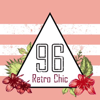 Retro üçgen şekil