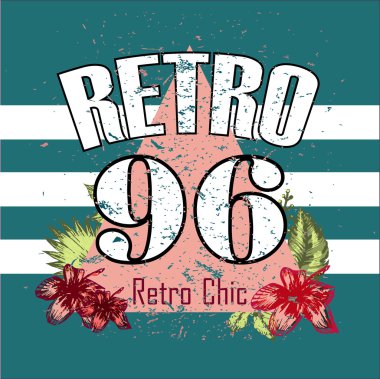 Retro üçgen çizim yazdırma