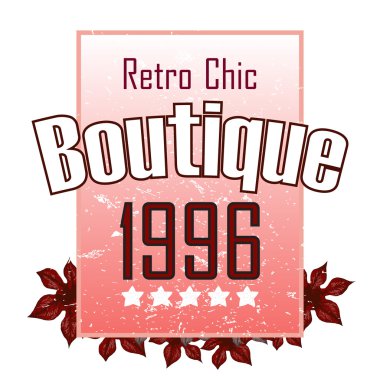 Retro boutigue illüstrasyon