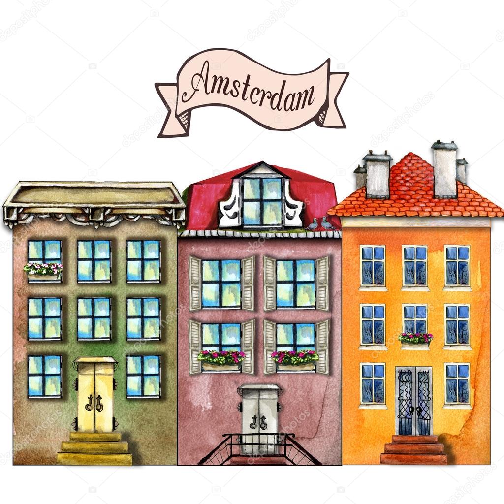 Colorful houses isolated