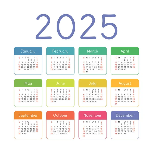 Grafika wektorowa Calendar for 2025, Calendar for 2025 obrazy wektorowe
