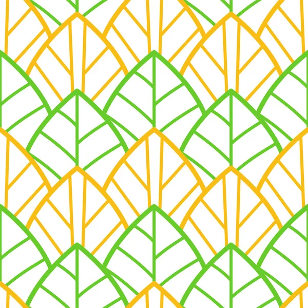 Leaves Seamless Pattern Vector Illustration Wrapping Paper Textiles Simple Background — Stock Vector