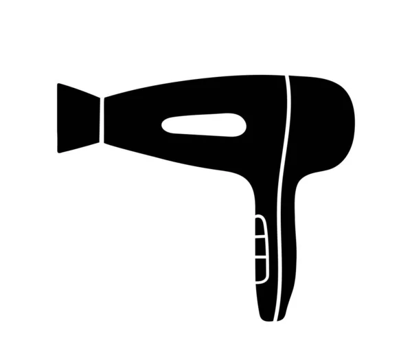 Hair Dryer Pictogram Hairdressing Equipment Sketch Professional Tool Icon Vector — Stock Vector