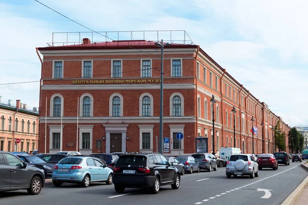 Russia Saint Petersburg August 2020 Exterior View Building Central Naval — Stock Photo, Image