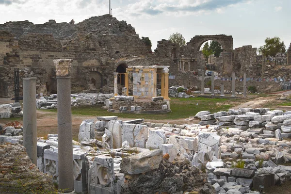 Turkey Side Ottobre 2019 Ancient City Side Rovine Antica Città — Foto Stock