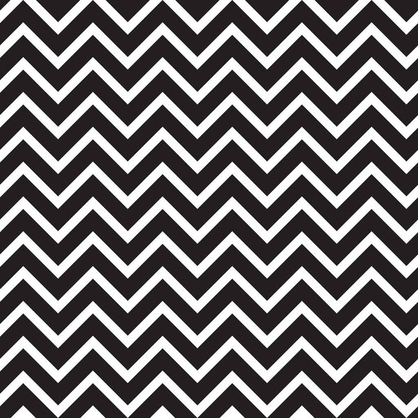 Seamless pattern with black zigzag horizontal stripes