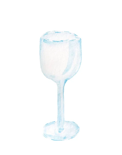 Watercolor image of small glass for your design — Stock Photo, Image