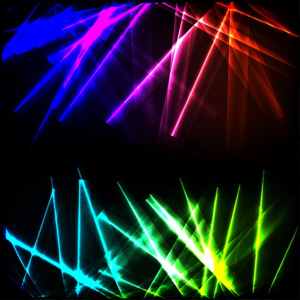 Neon glowing rays — Stock Vector