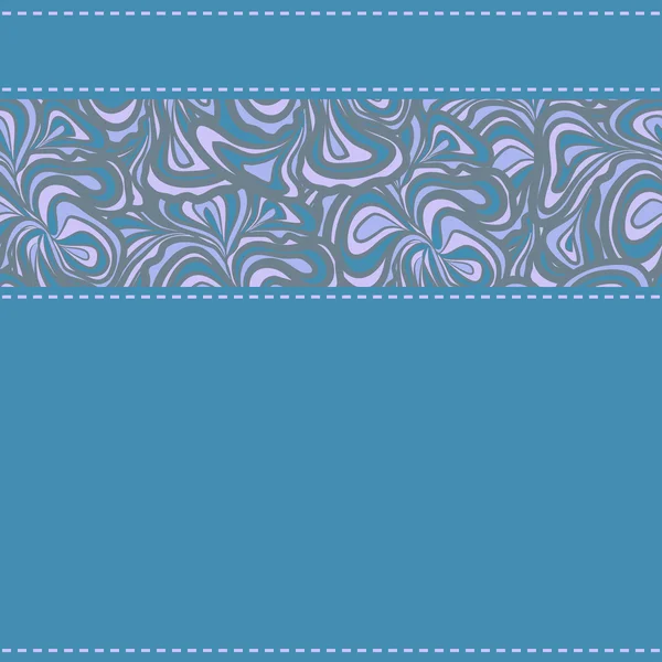 Textil bleu à rayures ornementales — Image vectorielle