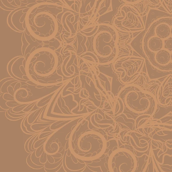 Patrón floral beige — Vector de stock