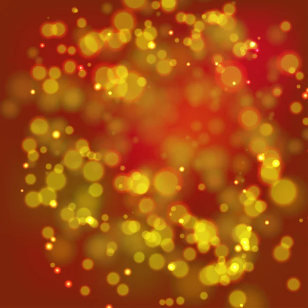 Gold and red bokeh — Stock Vector
