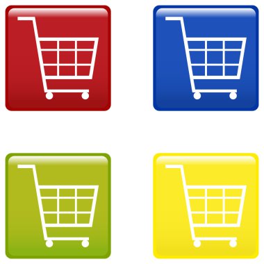 Alışveriş arabası süpermarket vektör çizim