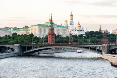 Moskova'da Kremlin akşam panoramik