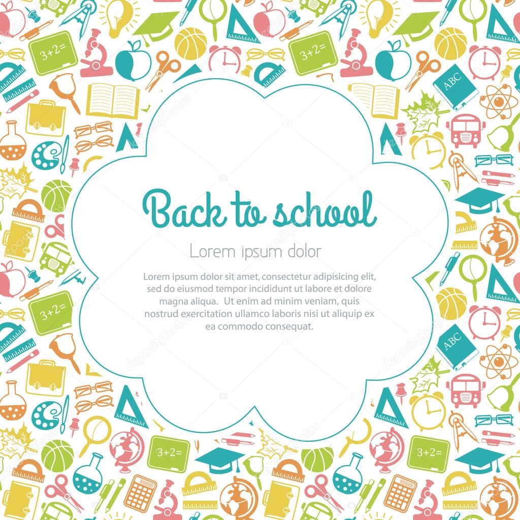 Back to school colorful background