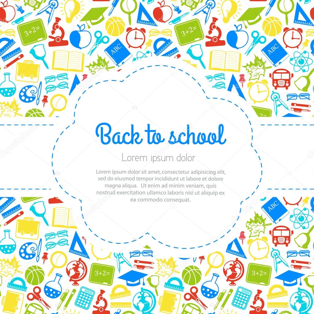 Back to school colorful background