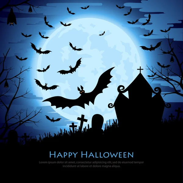 Gelukkige Halloween achtergrond — Stockvector