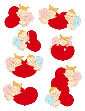 Set cupids yürekleri