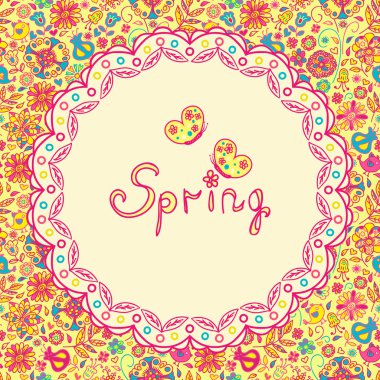 Çiçekli bahar arka planı