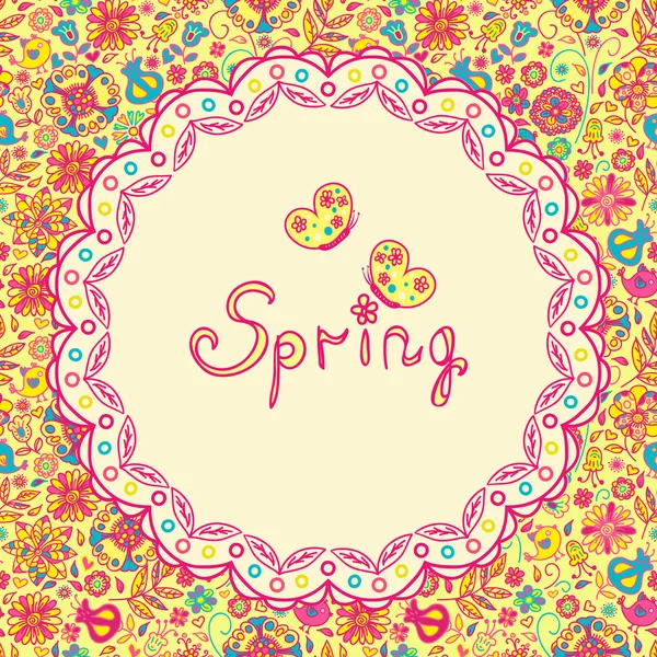 Floraler Frühling Hintergrund — Stockvektor