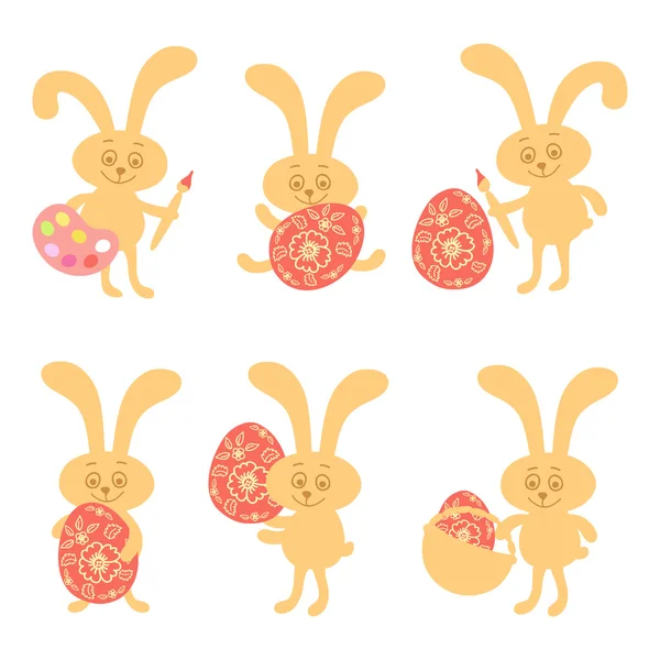 Easter holiday bunny set — Stock Vector