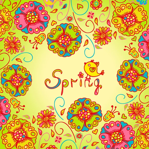 Spring Floral background — Stock Vector