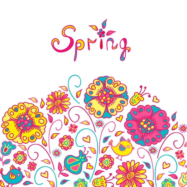 Spring Floral background — Stock Vector