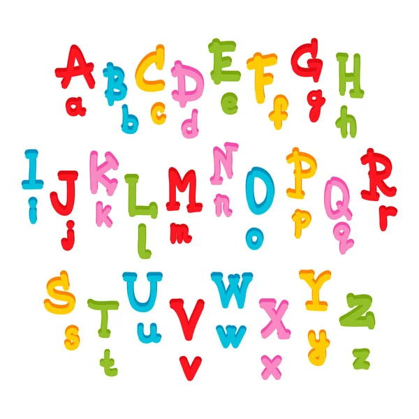 可爱的孩子们多彩字母表 — 图库矢量图片
