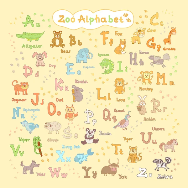 Colorful children's alphabet — Stock Vector