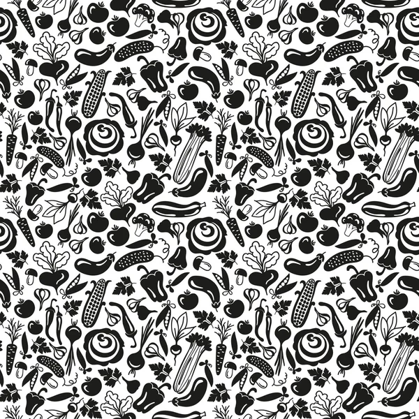 Seamless vegetables pattern Royalty Free Stock Illustrations