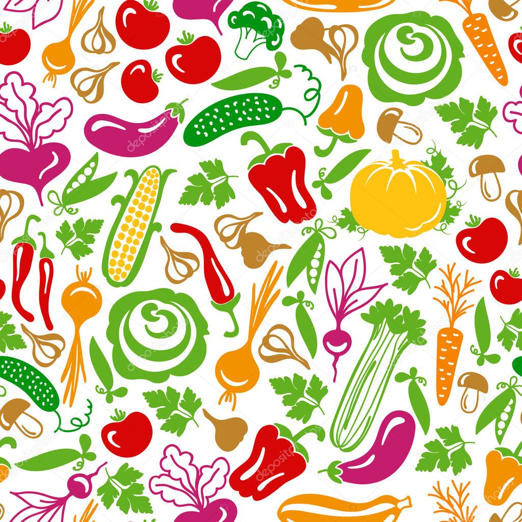 seamless vegetables pattern