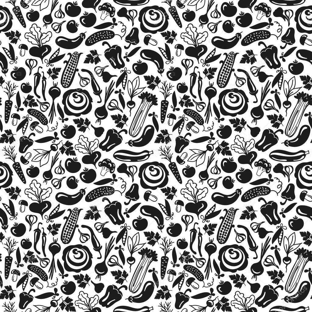 seamless vegetables pattern