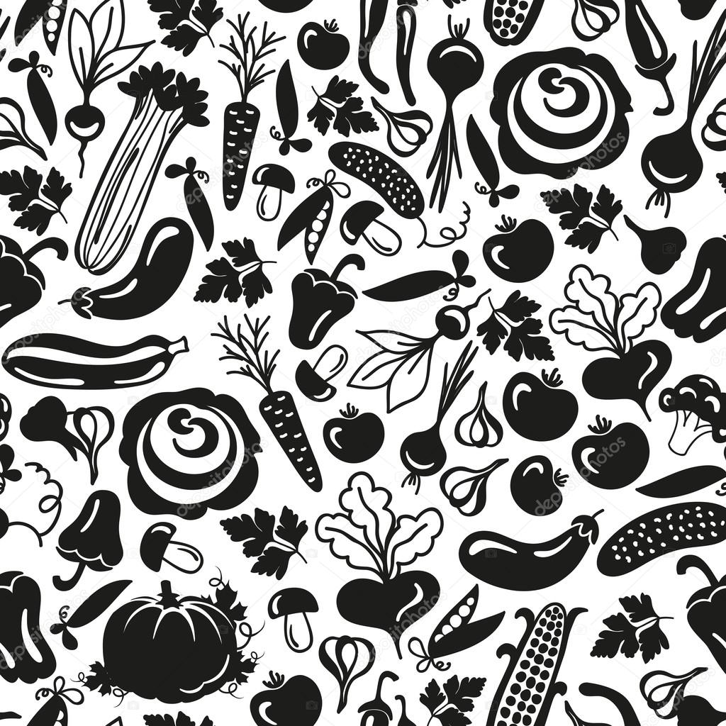 seamless vegetables pattern