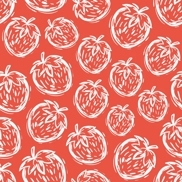 Seamless pattern with strawberries — Stock Vector