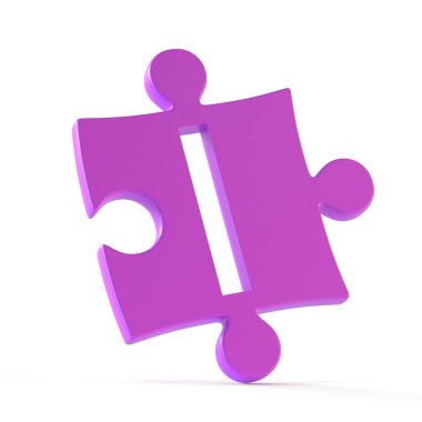 Yapboz yazı tipi 3d hazırlama, yapboz parçası harfi I