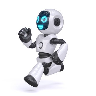 Küçük robot çalışıyor, 3D görüntüleme
