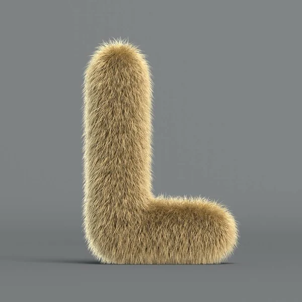 Hairy Font Furry Alphabet Rendering Letter — Stock Photo, Image