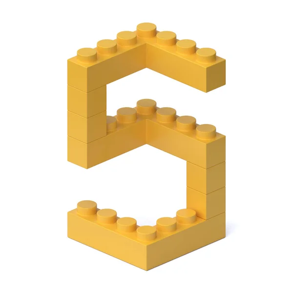 Building Blocks Lettertype Rendering Number — Stockfoto