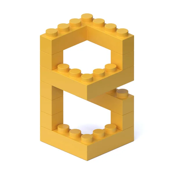 Blocs Construction Font Lettre Rendu — Photo