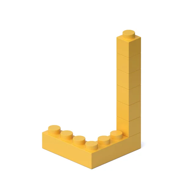 Bloki Budowlane Czcionki Renderowania Litery — Zdjęcie stockowe