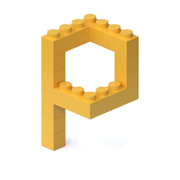 Bloki Budowlane Czcionka Renderowania Litera — Zdjęcie stockowe