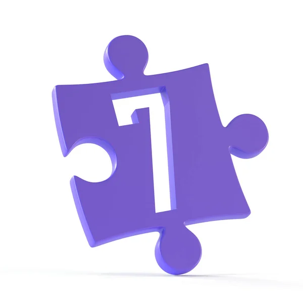 Jigsaw Schrift Rendering Puzzleteil Nummer — Stockfoto