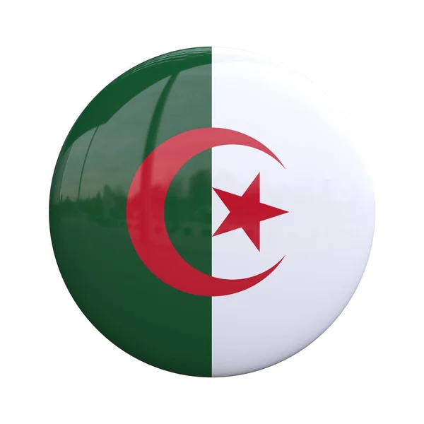 Algeriet Nationellt Flaggmärke Nationalitetsnål — Stockfoto