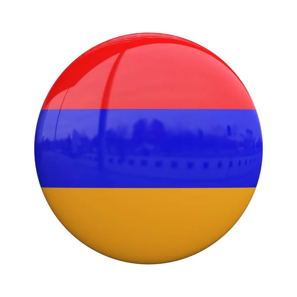 Armenia Insignia Bandera Nacional Nacionalidad Pin Rendering — Foto de Stock